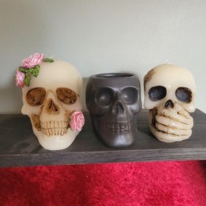 Skelton halloween candles
